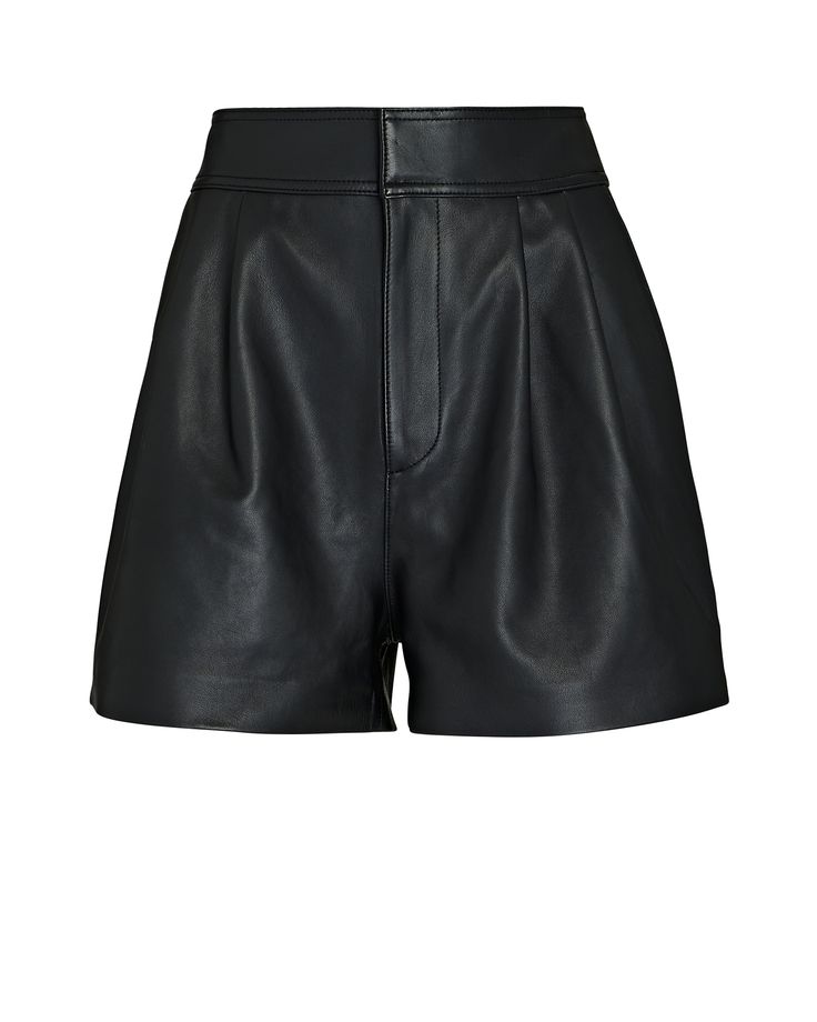 For A Chic Assortment Of Seasonal Must-Haves Look To Our Very Own Private Label Brand Intermix. Exclusively Created By Our In-House Design Team The Brand Delivers Sought-After Trends That Have Been Expertly Crafted Into Accessible Pieces With Effortless Appeal.    Pleated In Buttery Lamb Leather Our Remi Shorts Are A Sleek Off-Duty Staple. Zip Fly And Hook Closure. Side Slash Pockets. Cropped Turtleneck Sweater, Leather Shorts Women, Cotton Lace Tops, Silk Bodysuit, Cropped Turtleneck, Floral Chiffon Blouse, Silk Romper, Satin Shorts, Ronny Kobo