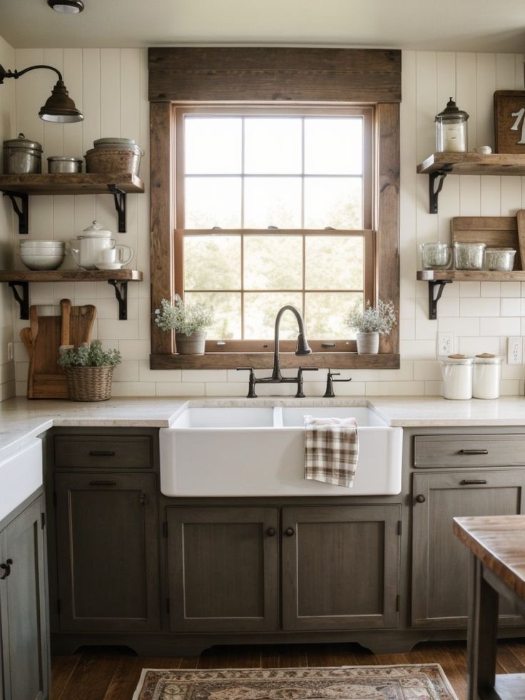 the kitchen is clean and ready to be used as a place for breakfast or dinner