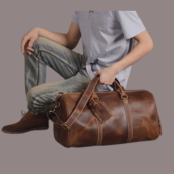 Brown Casual Luggage With Sleeve, Casual Leather Travel Bag With Large Capacity, Casual Brown Leather Travel Bag, Casual Large Capacity Leather Laptop Bag, Casual Leather Laptop Bag With Large Capacity, Casual Everyday Leather Luggage, Casual Leather Travel Bag, Rectangular, Casual Leather Travel Bag For Daily Use, Casual Leather Briefcase With Leather Handles