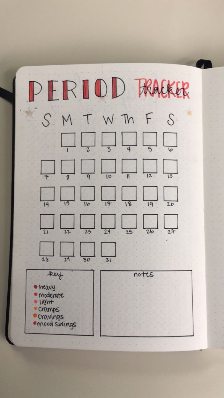 Monthly bullet journal period tracker Journal Period Tracker, Bullet Journal Period Tracker, Bullet Journal Calendrier, Monthly Bullet Journal, How To Bullet Journal, December Bullet Journal, Bullet Journal Page, Bullet Journal 2020, Bullet Journal 2019