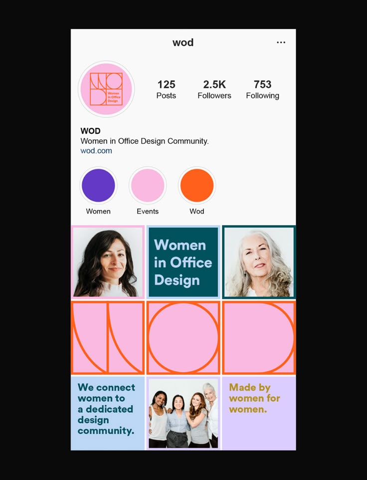 the women in office design poster is displayed