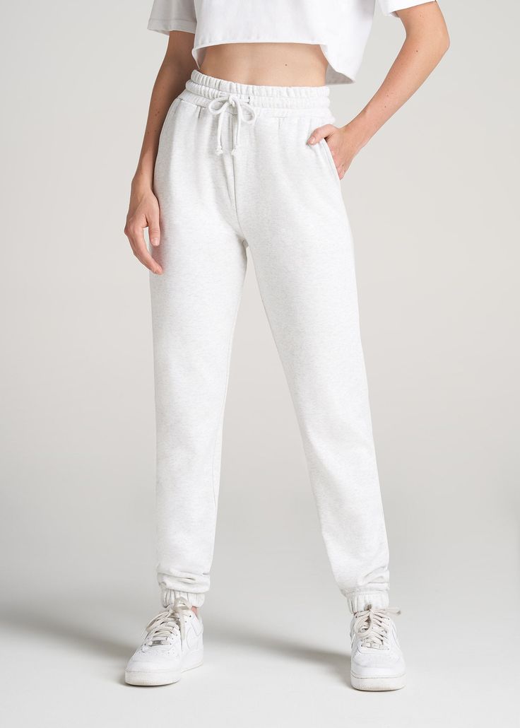 Wearever Slim-Fit High-Waisted Sweatpants. These sweatpants for tall women offer a trendy take on a beloved style with extra-long lengths to fit your frame. Basic Spring Joggers With Elastic Waistband, High-waisted Leisure Sweatpants With Elastic Waistband, Solid Color Joggers With Elastic Waistband, Leisure High-waisted Sweatpants With Elastic Waistband, High-waisted Leisure Pants With Elastic Waistband, Leisure High-waisted Pants With Elastic Waistband, Full Length Cotton Jogging Pants, Full-length Cotton Jogging Pants, Full-length Cotton Pants For Jogging