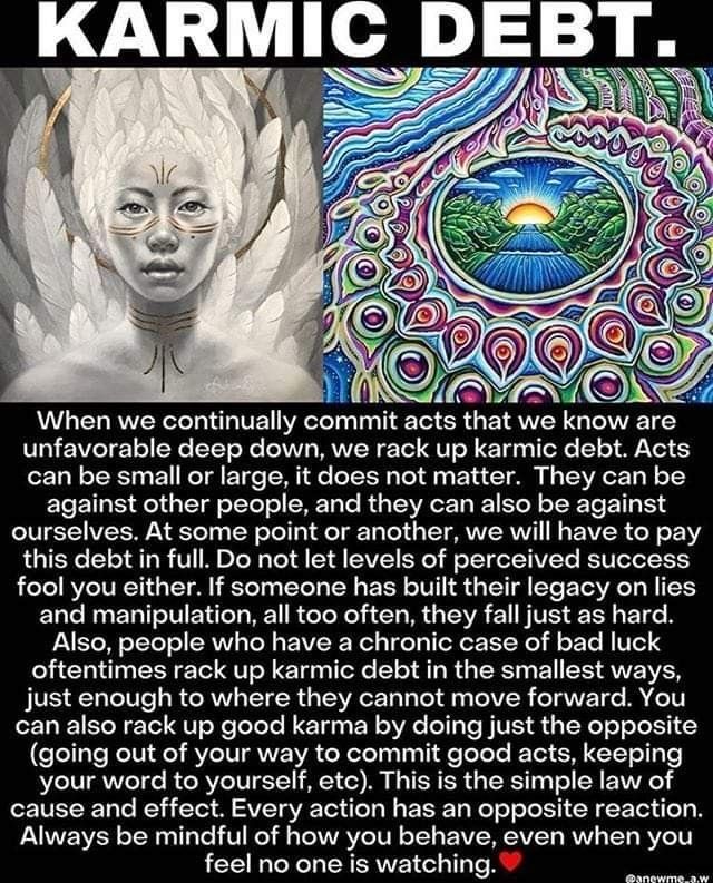 Karmic Debt, Kemetic Spirituality, Energy Consciousness, Law Of Karma, Spiritual Awakening Quotes, Metaphysical Spirituality, Spiritual Psychology, Spirit Science, Healing Spirituality