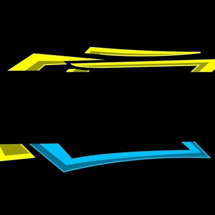 two yellow and blue arrows on a black background