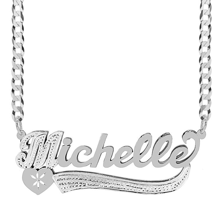 Our Personalized Double plated name necklace "Michelle" can be your next treat. The first letter is filled with beading and is available in Sterling Silver and Gold over Sterling Silver. The name can be personalized with a name of up to 10 characters (Letters only, NO numbers, or special characters). Customizable with using letters. Custom Name Silver Necklace In Letter Shape, Silver Custom Name Necklace In Letter Shape, Silver Letter Necklace With Custom Name, Personalized Silver Letter Necklaces, Personalized Silver Letter Necklace, Silver Letter Necklace For Anniversary, Custom Name Silver Letter Necklace, Valentine's Day Nameplate Name Bracelet, Silver Letter Name Necklace As Personalized Gift