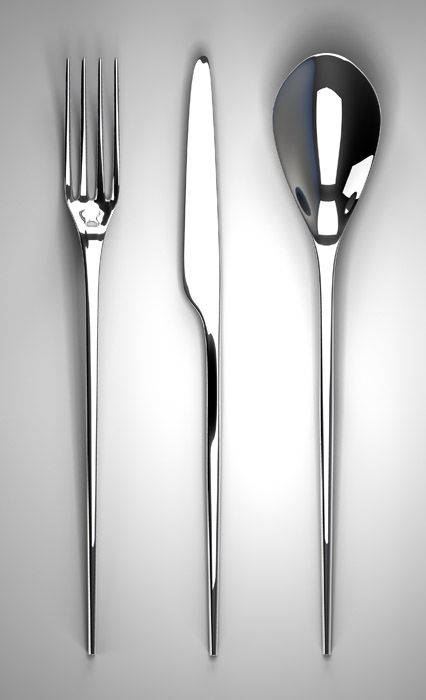 three forks, two spoons and one knife