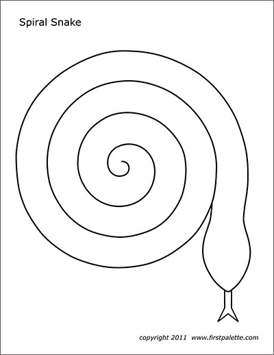 the spiral snake is shown in black and white, as well as an image of it's tail