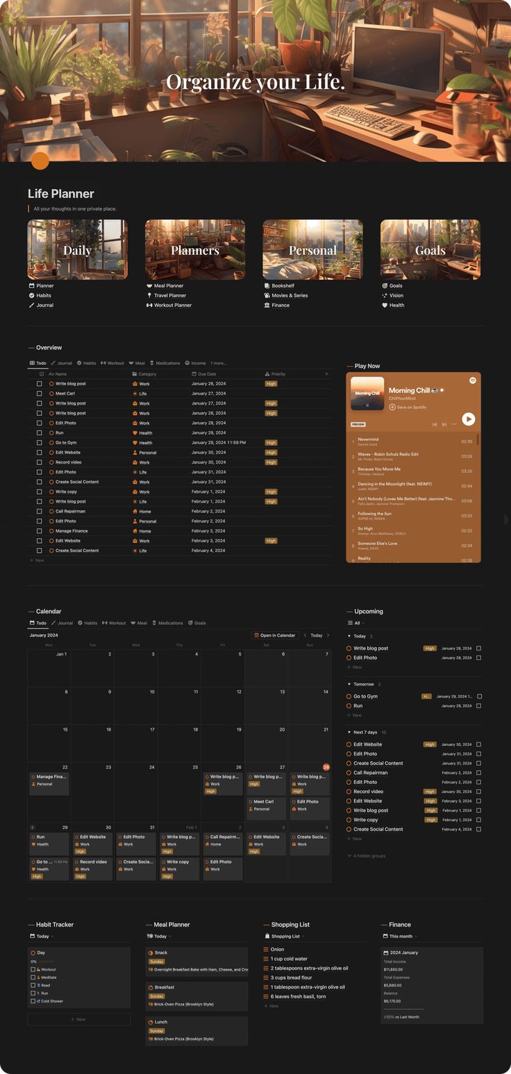 free notion templates Cover For Notion, Notion Inspiration, Life Planner Template, Notion Tips, Notion Setup, Notion Board, Notion Cover, Ultimate Life Planner, Notion Life Planner