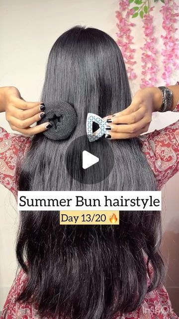 Quick Bun Hairstyles, Easy Bun Tutorial, Hair Bun Design, Diy Hair Bun, Indian Bun Hairstyles, Hair Accessories Updo, Donut Bun Hairstyles, Cute Bun Hairstyles, Easy Bun Hairstyles For Long Hair