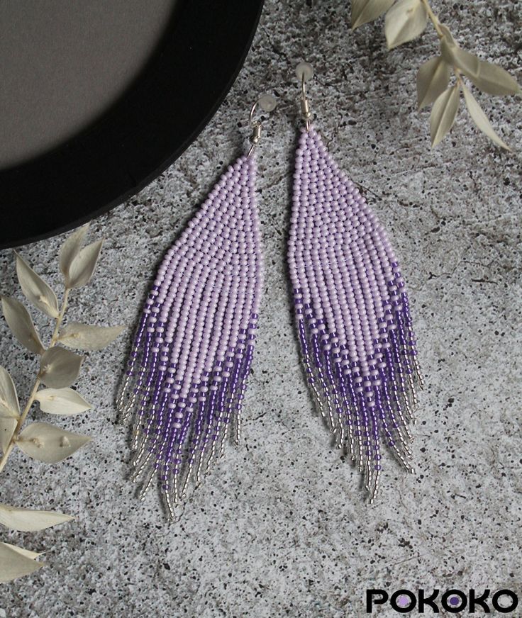 Light purple beaded earrings Fringe pastel seed bead earrings | Etsy Purple Beaded Fringe Drop Earrings, Purple Tiny Beads Party Jewelry, Purple Beaded Fringe Earrings For Gift, Elegant Purple Beaded Earrings With Colorful Beads, Summer Purple Beaded Jewelry, Elegant Purple Jewelry For Summer, Elegant Purple Summer Jewelry, Elegant Summer Purple Jewelry, Purple Beaded Fringe Earrings As Gift