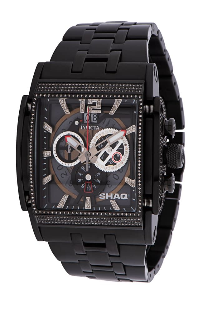 This Invicta watch is the very first one produced in its limited edition series. From the SHAQ collection, it holds an exact Quartz movement, as well as a 3.28 carats of diamonds, and it features a sturdy black case. On its face you can find a , metal dial covered by a durable Flame Fusion Crystal. This style is finished by a reliable black, stainless steel band, and it offers 50 m water resistance.For a limited time, Eyal Lalo is opening up his private vault of exclusive first editions, giving Black Diamond Watch With Chronograph, Black Diamond Watch With Subdials, Luxury Black Diamond Watch With Tachymeter, Black Diamond Watch With Subdials And Rectangular Dial, Black Diamond Watch With Tachymeter, Black Automatic Diamond Watch With Round Dial, Automatic Black Diamond Watch With Round Dial, Watches 2022, Best Watches For Men