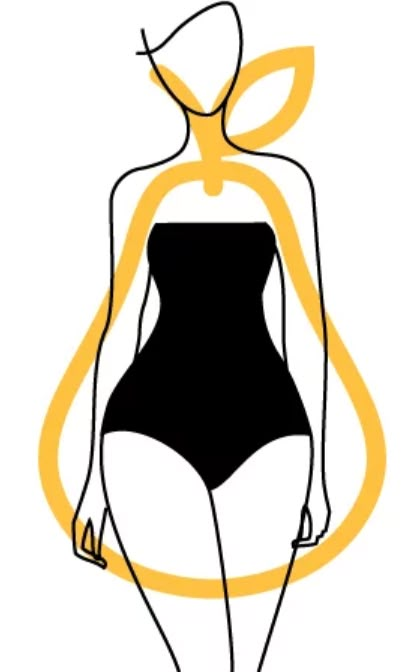 the silhouette of a woman in a swimsuit with a yellow ring around her neck