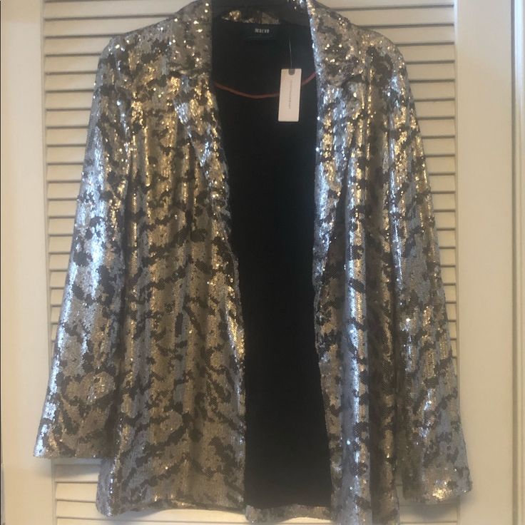 Anthropologie Sequin Jacket Blazer Retro S This Is Great Looking & Brightens Up Jean Or Pants Outfits Great Fir Going Out Night Or Day! Party Blazer Retro Look 90s By Maeve Roomy Runs A Little Big Length: 29” Pit To Pit: 19” Festive Long Sleeve Outerwear For Night Out, Elegant Long Sleeve Outerwear For Party Season, Glamorous Festive Blazer For Fall, Gold Outerwear For Party Season Night Out, Gold Outerwear For Night Out And Party Season, Gold Outerwear For Party Season And Night Out, Metallic Long Sleeve Outerwear For Party Season, Festive Long Sleeve Blazer For Fall, Glamorous Winter Festive Blazer