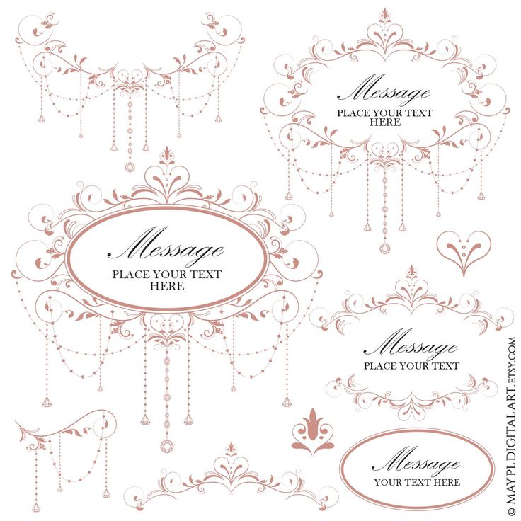 ornate frame with pearls and beads on white background for text or image stock photo - budget - free clipart