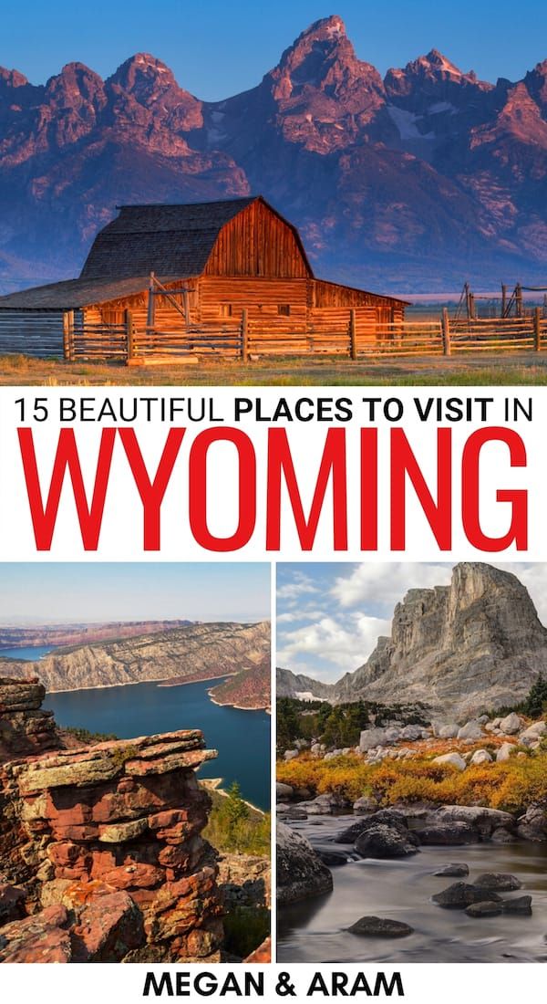 the front cover of a travel guide for wyoming