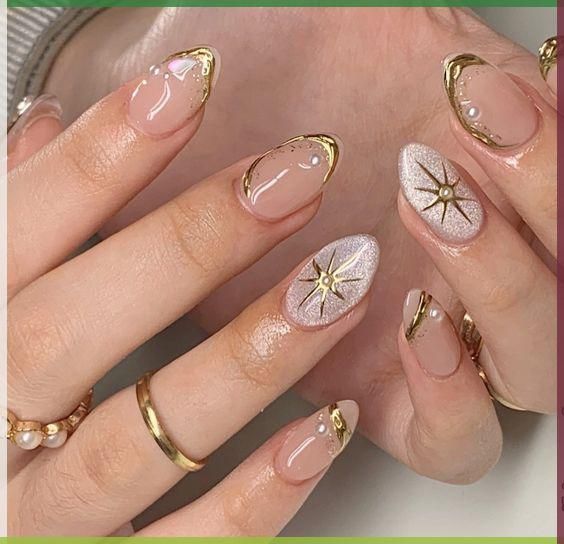 Nails Yellow, Dream Nails, Minimalist Nails, Chic Nails, Gold Nails, Nails Inspo, False Nails, Wedding Nails, Glue On Nails