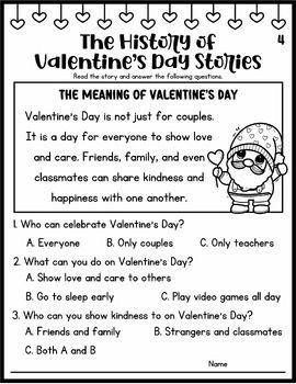 valentine's day worksheet for students to help them understand what they are doing