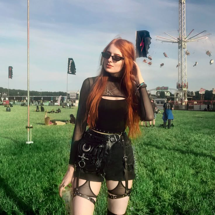 Edgy Festival Outfit, Metal Concert Outfit, Sick New World, Rock Festival Outfit, Olivia Emily, Gig Outfit, Concert Outfit Rock, Metal Outfit, Metal Concert