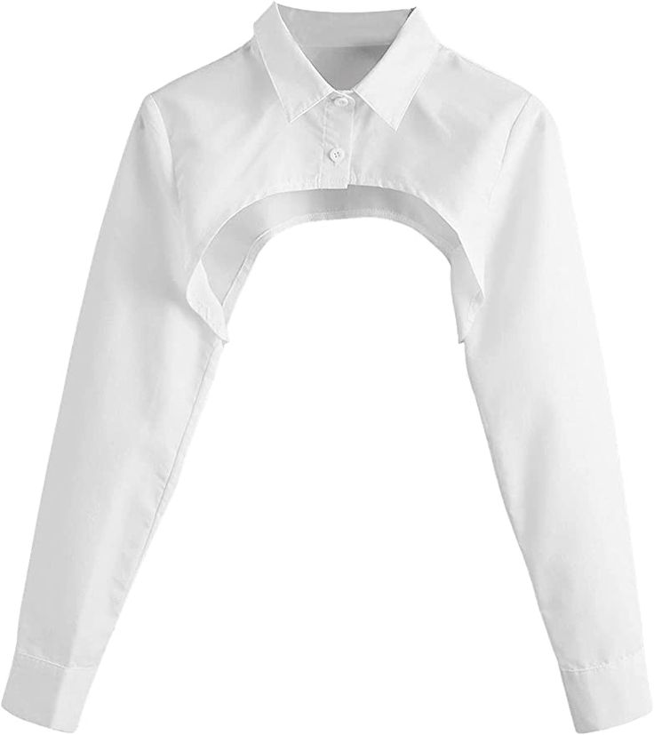 Collared Shirt Outfits, Cropped White Shirt, White Collared Shirt, White Shirts Women, Crop Top Outfits, Crop Top Shirts, Blouse Shirt, Crop Blouse, Amazon Women