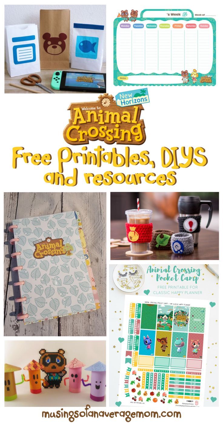 an animal crossing free printables, diy's and resources