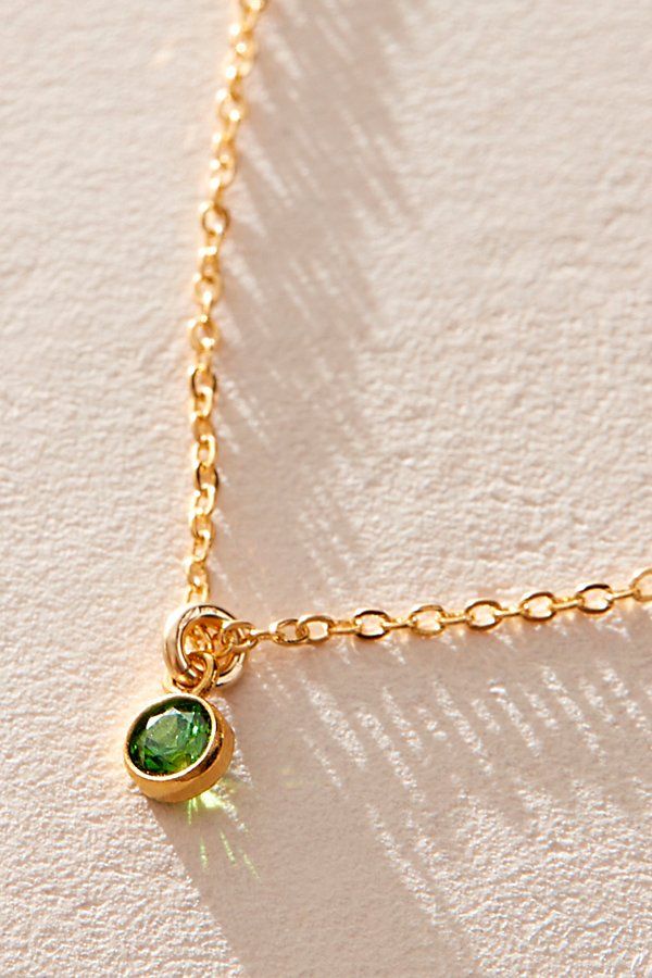 Add something personal to your stack with this beautiful necklace, featuring a 14k gold filled chain and dainty cubic zirconia birthstone charm. **Features:** 14k gold filled chain, 14k gold filled 3mm bezel, dangling cubic zirconia birthstone charm, spring ring clasp closure, 16" **Why We ❤ It:** One for you, one for your bestie, and one for everyone else you know-this necklace is perfect for gifting. | Set & Stones Birthstone Charm Necklace at Free People in Gold Dainty 14k Gold Charm Necklace For May Birthstone, Dainty 14k Gold May Birthstone Charm Necklace, Dainty May Birthstone Necklace With Charms, Dainty Yellow Gold Charm Necklace For May Birthstone, Dainty Yellow Gold Charm Necklace With May Birthstone, Dainty Yellow Gold Charm Necklace With Emerald, Delicate Gold May Birthstone Necklace, Delicate Gold Necklace For May Birthstone, Delicate Gold Necklace With May Birthstone