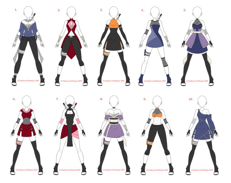 an image of anime female character silhouettes