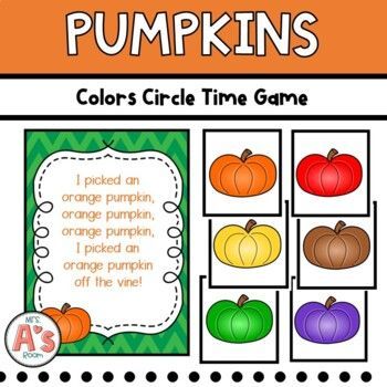 pumpkins color circle time game