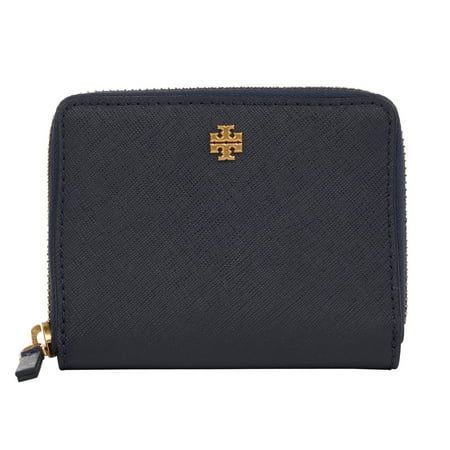 Discover practical elegance with the Tory Burch Women's Emerson Saffiano Leather Small Wallet. Crafted from luxurious saffiano leather, this wallet features a convenient zip closure for secure storage. Inside, find six credit card slots, a zip coin pocket, and a billfold pocket for effortless organization. Lined for durability, it measures 4.5inchL x 3.75inchH x 0.75inchD, making it perfect for everyday use. Color: Blue.  Gender: female.  Age Group: adult. Birkenstock Boston Shearling, Boston Shearling, Leather Credit Card Holder, Birkenstock Boston, Zip Wallet, Small Wallet, Blue Gender, Handbag Accessories, Cloth Bags