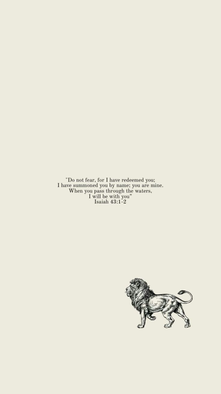 a drawing of a lion in the middle of a page with a quote on it