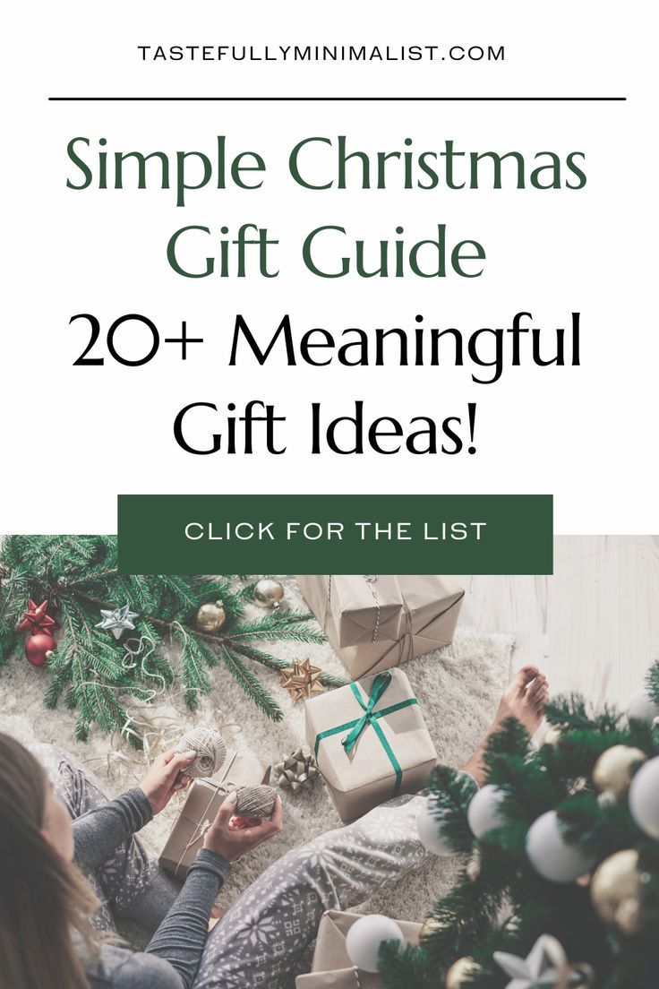 Simple Christmas Gift Guide | 20+ Meaningful Gift Ideas! Minimalist Mindset, Meaningful Gift Ideas, Easy Christmas Gifts, Minimalist Christmas, Minimalist Gifts, 20 Gifts, Christmas Gift Guide, Intentional Living, Holidays Christmas