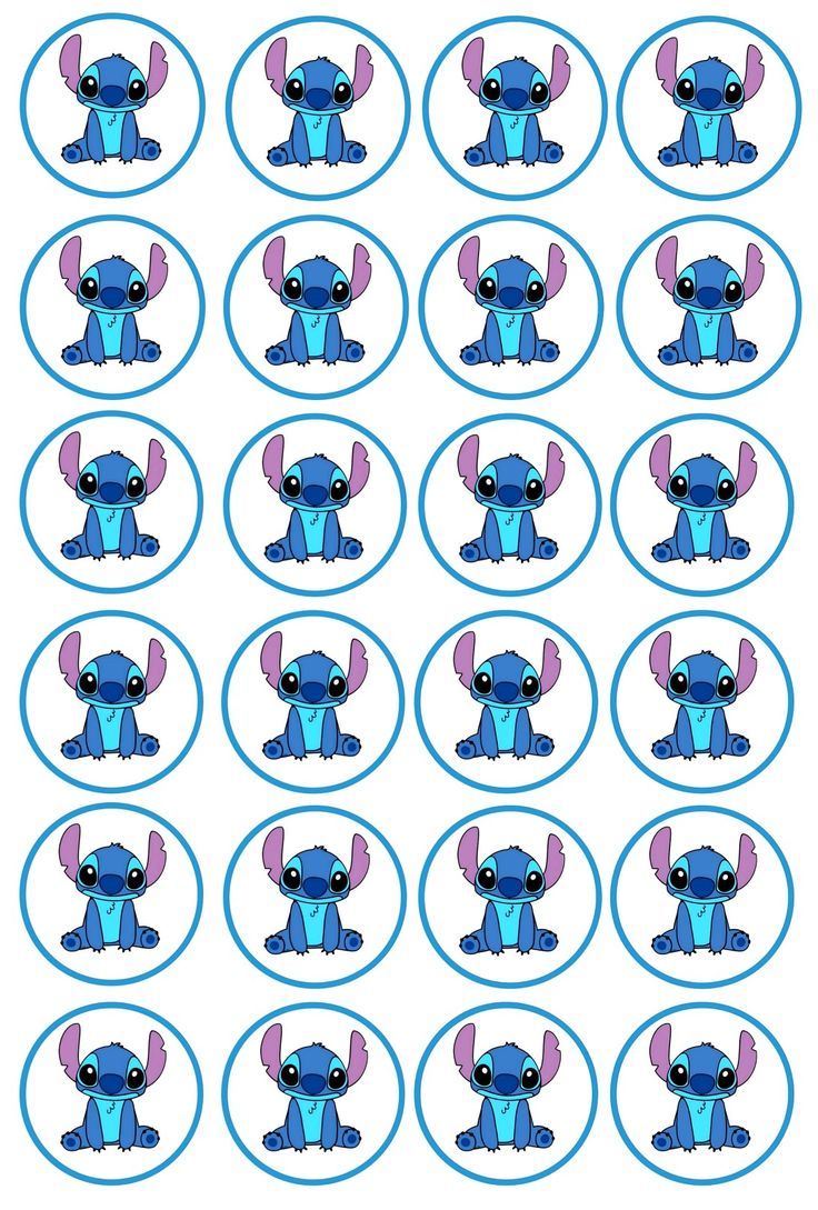 blue and pink stickers with an image of stitch - stitch stitch stitch stitch stitch stitch stitch