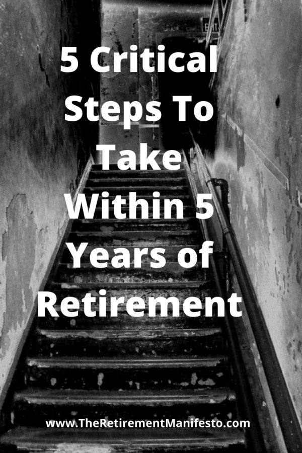 5 Critical Steps To Take Within 5 Years of Retirement: A Case Study - The Retirement Manifesto Retirement Planning Finance, Social Security Benefits Retirement, Retirement Finances, Retirement Activities, Retirement Calculator, Estate Planning Checklist, Retirement Strategies, Retirement Lifestyle, Retirement Advice