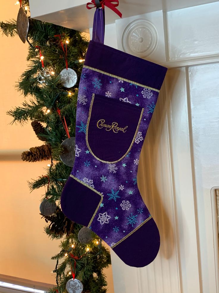 Crown Gnome, Crown Royal Quilts Ideas Patterns, Diy Christmas Stockings Ideas, Crown Royal Diy, Crown Royal Crafts, Crown Royal Quilts, Crown Royal Whiskey, Crown Royal Quilt, Crown Royal Bottle