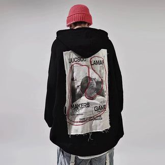 Oversize Print Patch Hoodie WN2192 – WONDER NOAH Oversized Hip Hop Hoodie For Spring, Hip Hop Cotton Outerwear For Fall, Oversized Hoodie Outerwear With Letter Print, Hip Hop Style Cotton Outerwear For Fall, Hip Hop Graphic Print Hoodie, Hip Hop Cotton Outerwear With Graphic Print, Hip Hop Hoodie With Graphic Print, Oversized Hip Hop Hoodie With Long Sleeves, Oversized Hip Hop Hooded Winter Jacket