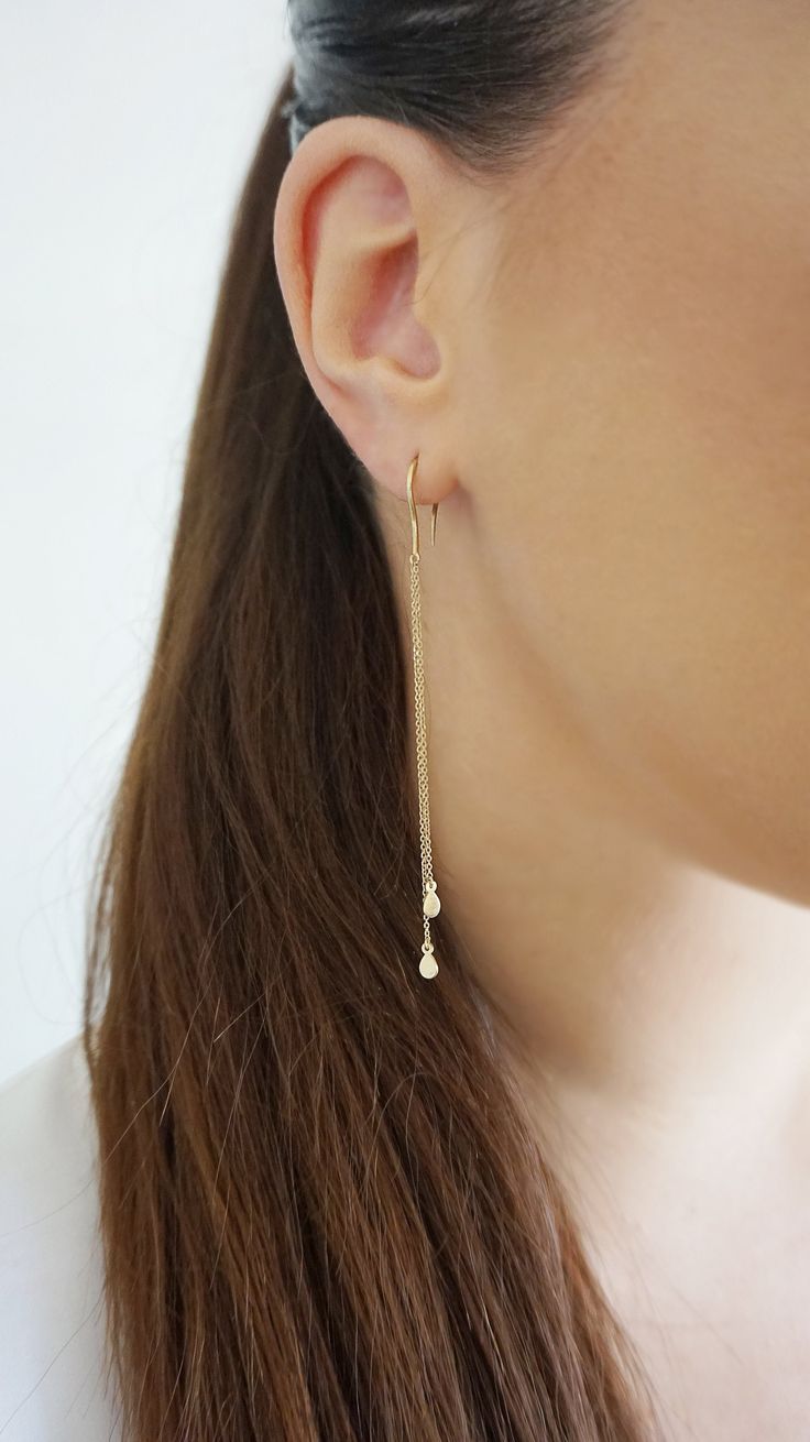 14K 9K Minimalist Long Chain Earrings, Long Chain Dangle Earrings, Dainty solid gold earrings, Simple Lightweight Drop Earrings, Gold Charm Earrings, FREE EXPRESS SHIPPING Dainty, minimalist long chain dangle and drop earrings with small charms made in 14K or 9K solid gold. A lovely, versatile pair of earrings that you will love wearing all day, everyday! Whisper....I Love Minimalism! :) ------------------------------------------------- D E T A I L S 14K Solid Gold or 9K Solid Gold Length: 8.5cm 14k Yellow Gold Threader Earrings, Delicate 14k Gold Linear Earrings, 14k Yellow Gold Filled Threader Earrings, 14k Gold Filled Yellow Gold Threader Earrings, Everyday 14k Gold Teardrop Linear Earrings, Minimalist Yellow Gold Plated Threader Earrings, Hypoallergenic Yellow Gold Linear Earrings For Everyday, 14k Yellow Gold Dangle Threader Earrings, Delicate 14k Yellow Gold Threader Earrings