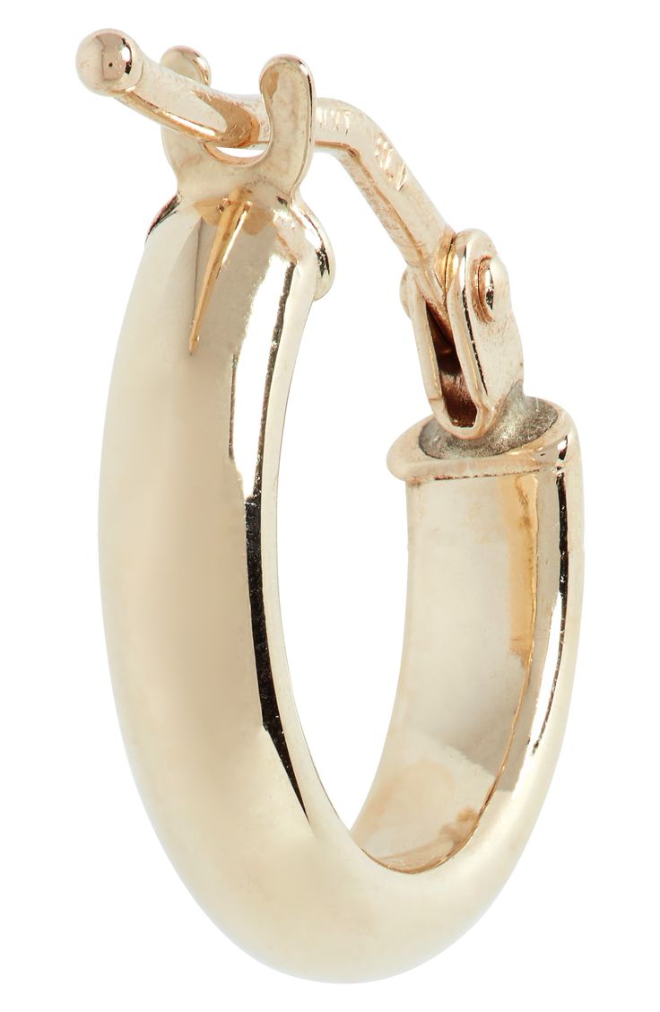 Handcrafted in twisted 14-karat gold, these everyday hoops hug your ears for a tailored look. 1/2" hoop diameter; 1/8" width   Snap-post closure   14k-gold   Made in Italy Bony Levy, Huggie Hoop Earrings, Beveled Edge, Hoop Earrings, Yellow Gold, Nordstrom, Engagement Rings, Gold