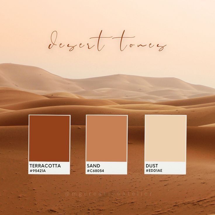 desert tones with sand dunes in the background