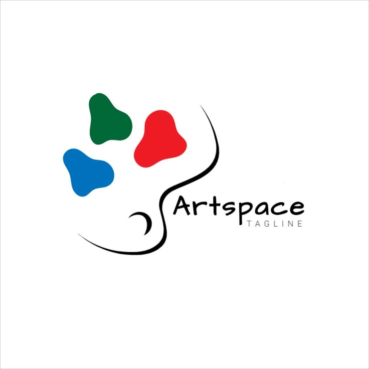 the logo for art space tagline, which is designed to look like two hearts