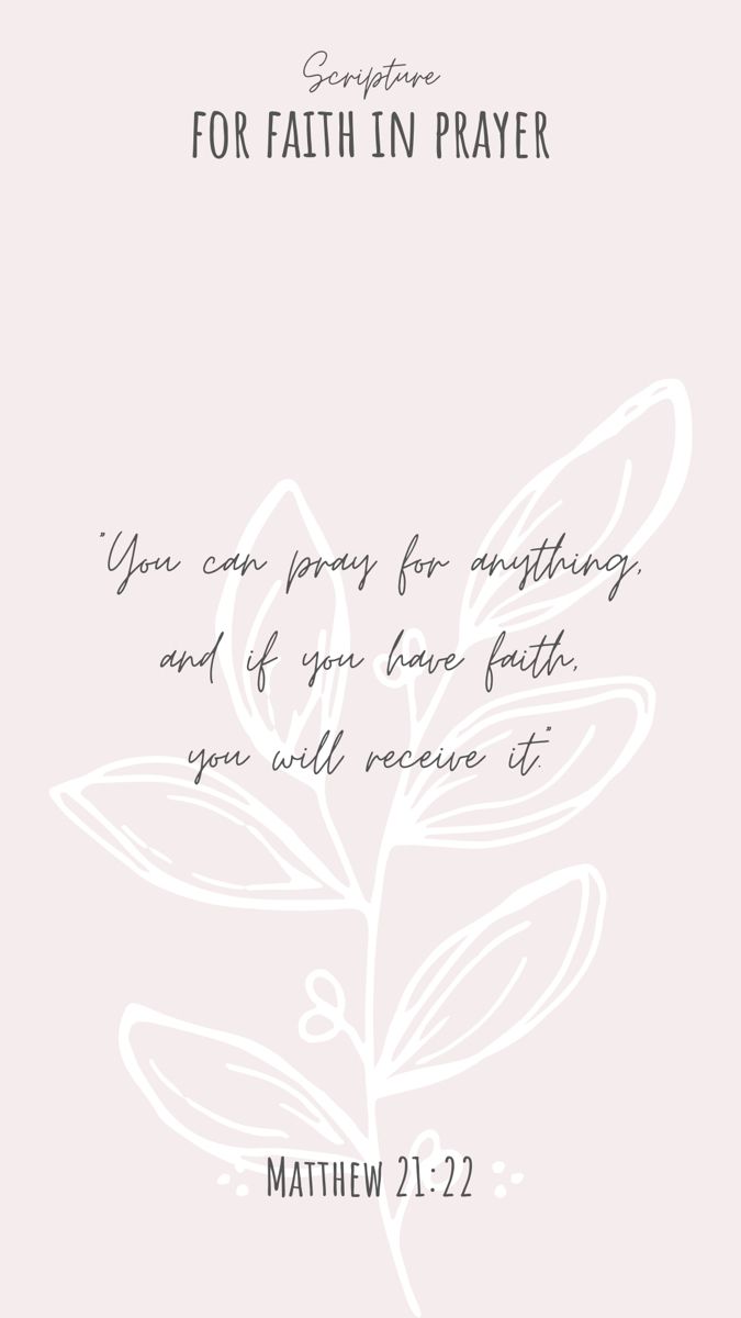 a pink background with the words for faith in prayer and a white flower on it