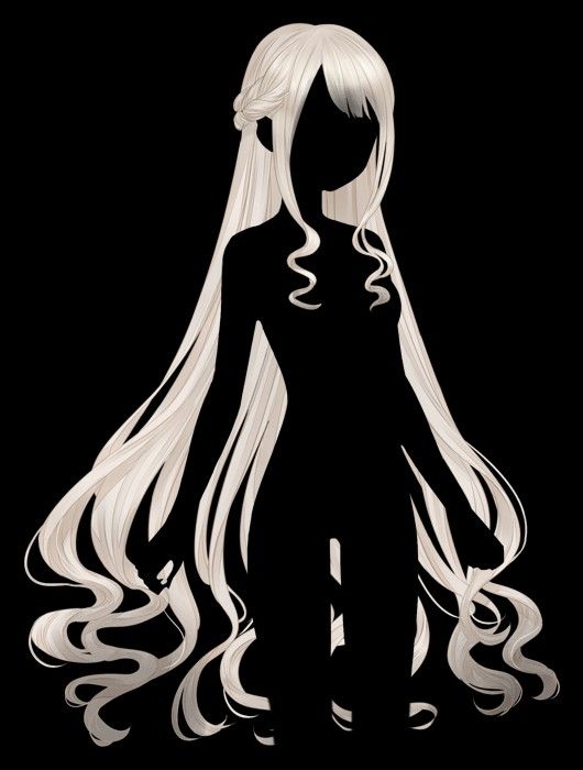 a woman with long white hair standing in front of a black background