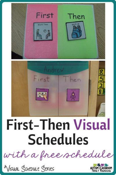 the first - then visual schedules with a freebie