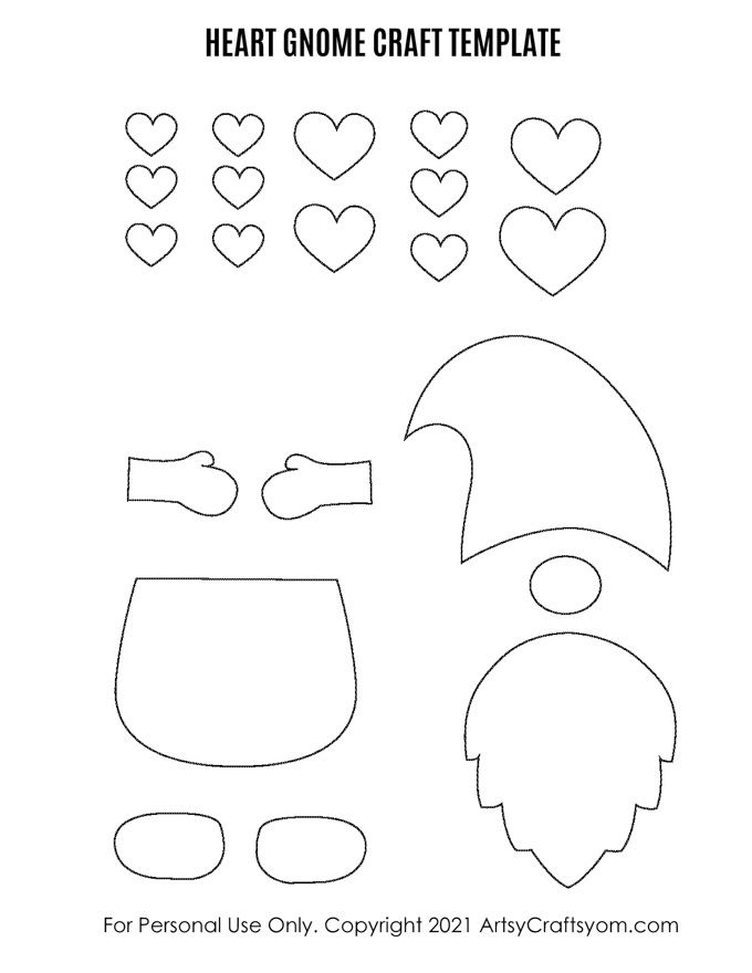 the paper cutout is ready to be used as a crafting template for valentine's day