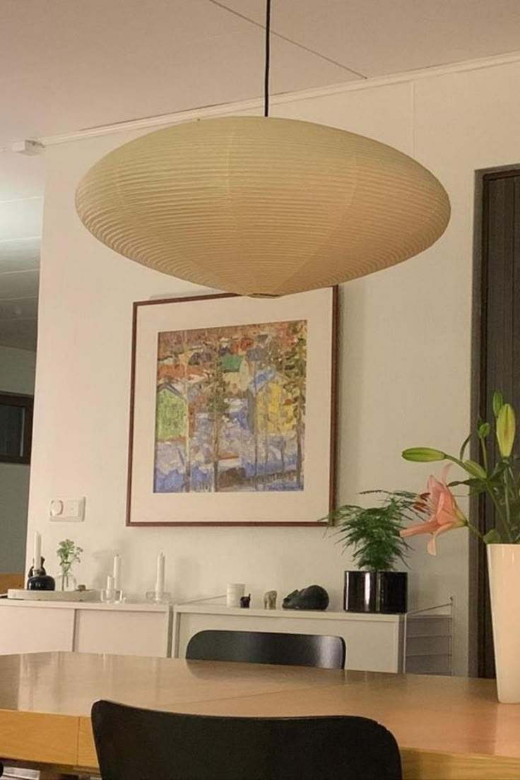 Akari 15A Pendant Light - SamuLighting Paper Lantern Lighting, Dining Room Paper Lantern, Paper Lantern Dining Room, Paper Lantern Over Dining Table, Paper Ceiling Light, Lantern Lighting, Paper Lamp Shade, Rice Paper Light, Paper Pendant Light