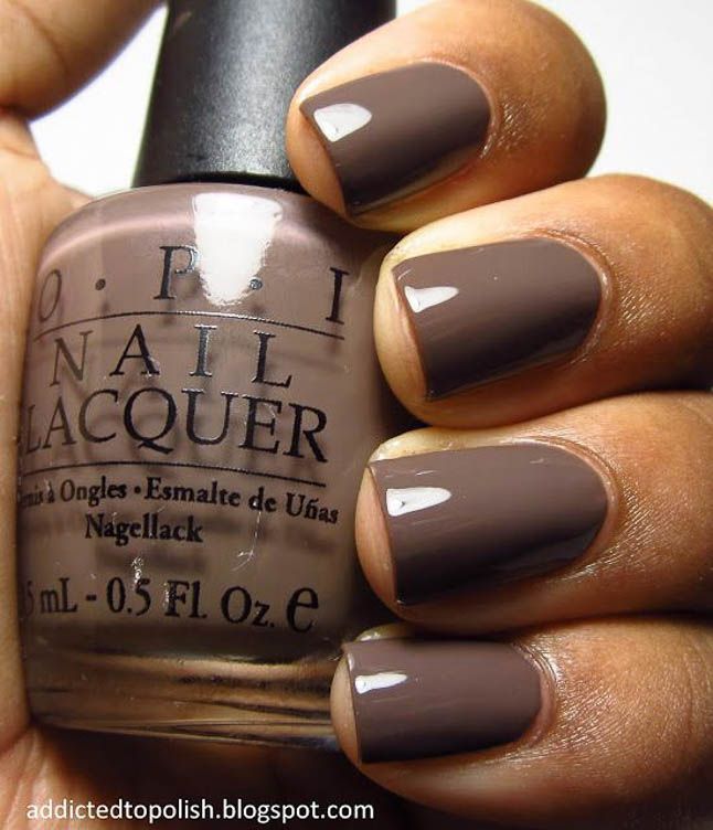 Fall Nail Colors | adoubledose.com Fingernails Designs, Fall Nail Colors Opi, Thanksgiving Nails Color, Fall Toe Nails, Fingernails Painted, New Nail Colors, Opi Gel Nails, Simple Fall Nails, Fun Nail Colors