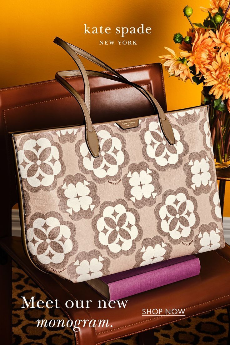 Make it a monogram moment. Our iconic spade emblem is reworked with a fresh eye and ﬁne Italian craftsmanship. Camper Organization Travel Trailers, Heart Bags, Organization Travel, Flower Monogram, Kate Spade Heart, Camper Organization, Flower Purses, Fashion Purses, Floral Handbags