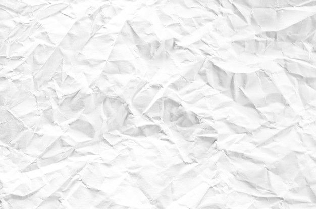 white crumpled paper textured background