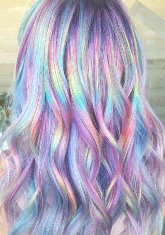 Rainbow Hair Colors, Unicorn Hair Color, Cute Hair Colors, Rainbow Hair Color, Multicolored Hair, Beautiful Hair Color, Hair Color Shades, Hair Color Purple, Pretty Hair Color