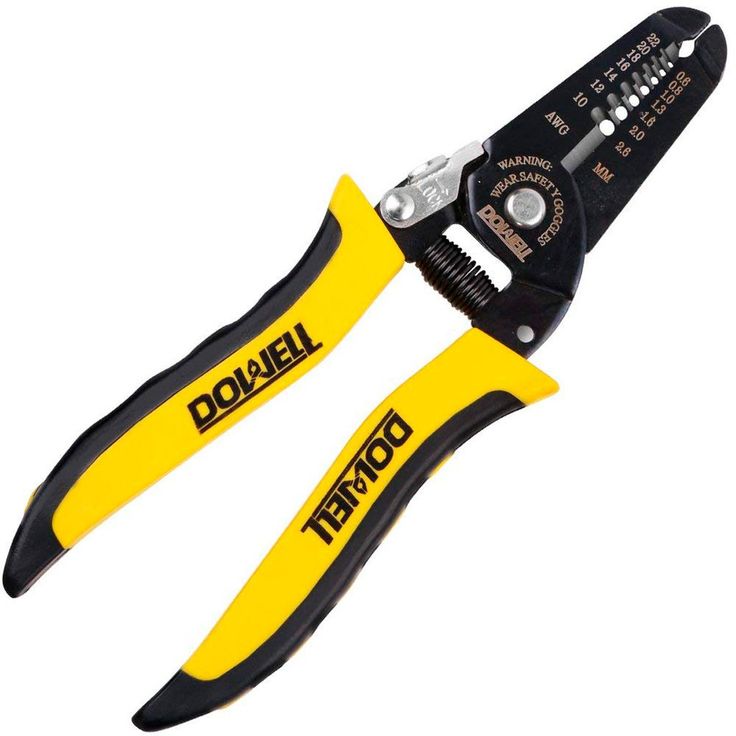 two pliers with black handles and yellow handles