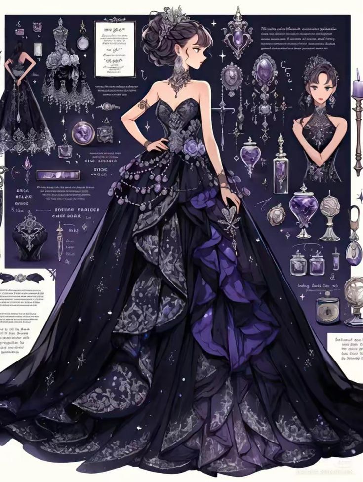 Starfall Ball, Era Victoria, Dreamy Gowns, Dress Illustration, Dress Design Drawing, Gowns Dresses Elegant, Old Fashion Dresses, Anime Clothes, Fantasy Dresses