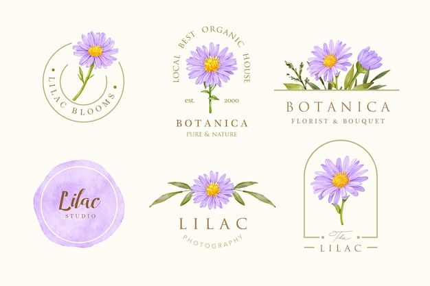 the logos for different flowers and plants